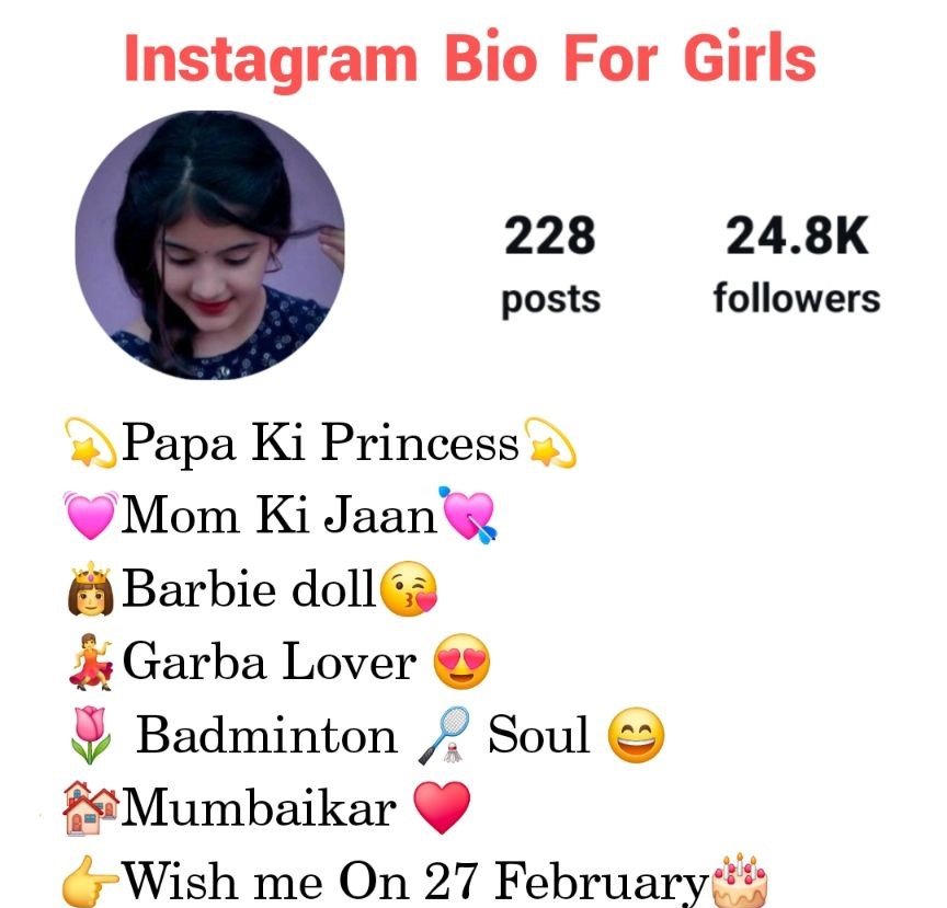 Instagram Bio For Girls